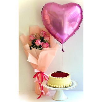 Valentines Combo with Red Velvet Cream cheese Cake Valentines Combo with Red Velvet Cream cheese Cake