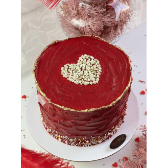 Valentines Sweet-Serenity Red Buttercream Peel-Off Cake Valentines Sweet-Serenity Red Buttercream Peel-Off Cake