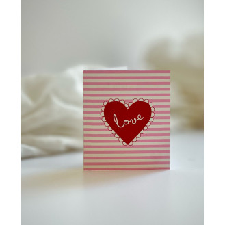 Valentine Greeting Card (Pink stripes) Valentine Greeting Card (Pink stripes)